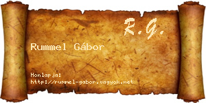 Rummel Gábor névjegykártya