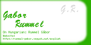gabor rummel business card